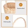 thumbnail image 3 of TEHAUX Easter Celebrations Rattan Basket Wicker Basket Khaki For Retailers 1Pcs, 3 of 8
