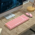 thumbnail image 6 of MageGee Pink Keyboard MK-Star TKL LED Backlit Mechanical Gaming Keyboard,MageGee Compact 87 Key Mechanical Computer Keyboard USB Wired Blue Switches for Windows Laptop Gaming PC Xbox PS4, 6 of 6