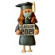 thumbnail image 1 of Decoraciones de graduación 2021, adorno de resina Staue, sombrero de soltero, colgante de muñeca, colgante conmemorativo de graduación, 1 of 5