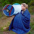 thumbnail image 3 of Manta de camping GLORSIGN, 203 x 152 cm, impermeable, ligera, azul marino, 3 of 7