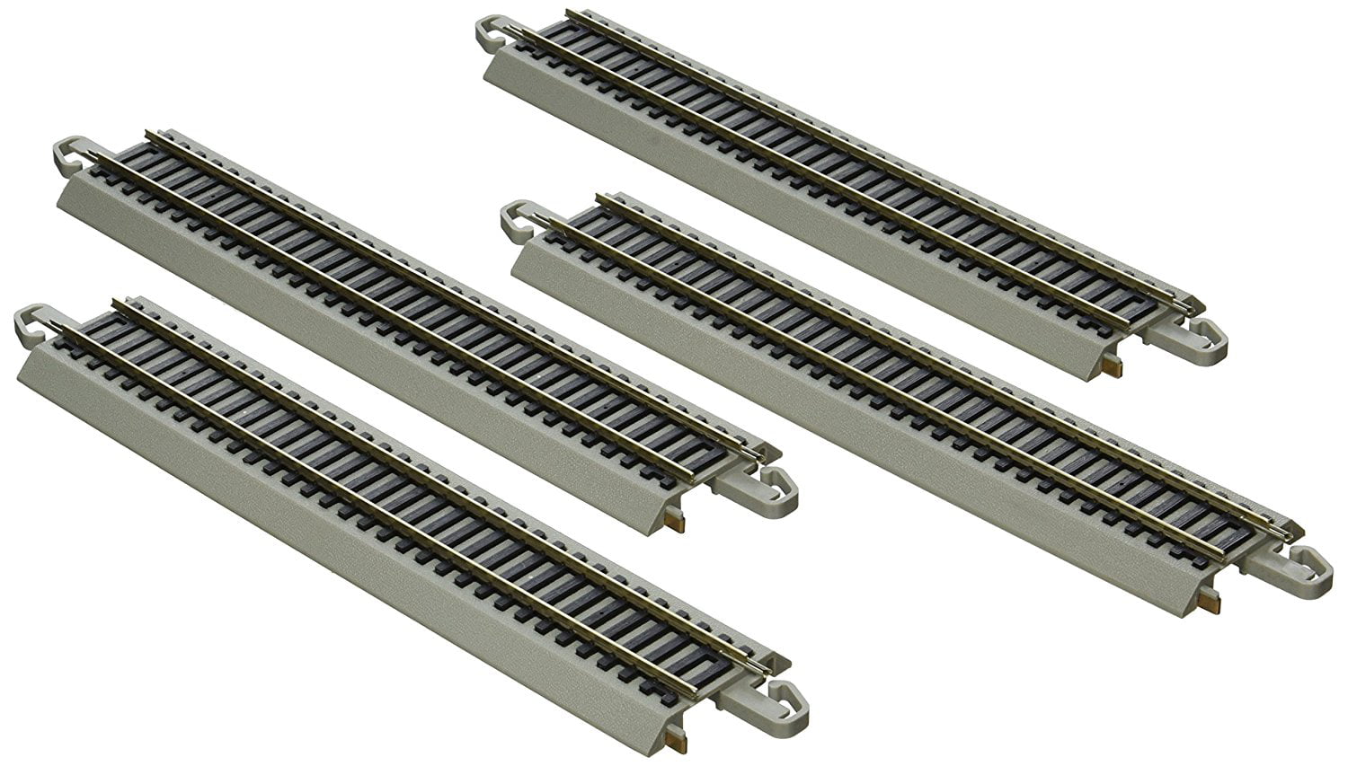 4/Card Bachmann Trains Snap-Fit E-Z Track Nickel Silver Reversing 9 Straight Track 