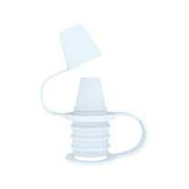 Water and Juice Bottle Topper, Soft Silicone Leak Proof Spout Conversion Cap to Make Spill Proof Drinks for Toddlers, Kids, or Adults, Travel Essential