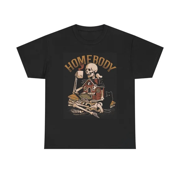 Homebody Drôle Introvertie Sarcastique Slogan d'Anxiété Sociale Haut T-Shirt Unisexe A11265, jusqu'à Taille 5TG