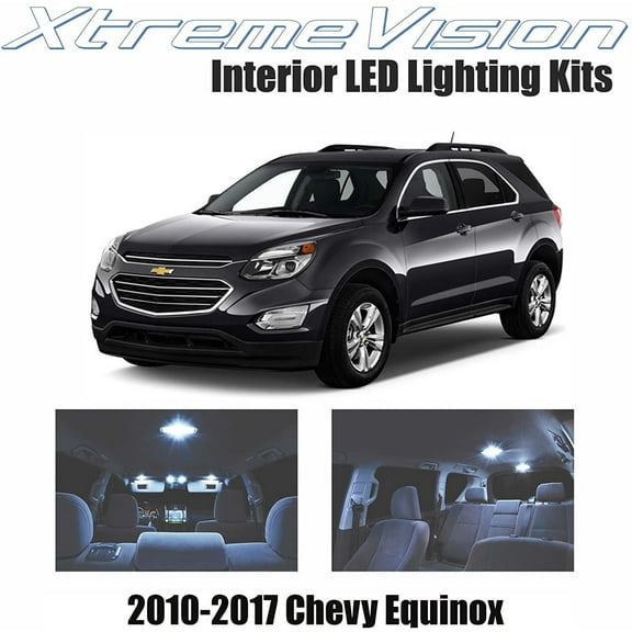 XtremeVision Interior LED for Chevrolet Equinox 2010-2017 4 Pieces Cool White Interior LED Kit   Installation Tool