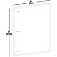 thumbnail image 4 of Full Page Flat Sheet Lifters, Letter Size 11 X 8.5 Inch, 3-Hole Binder Separators 4-1/4" Hole Spacing, Natural White (10 Pack), 4 of 7
