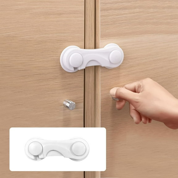 Child Proof Cabinet Locks Baby Proofing Cabinets, 2PCS Child Locks for Cabinets and Drawers, Refrigerator Lock Fridge Locks for Kids, Oven Lock Child Safety Cabinet Locks with Strong Adhesive