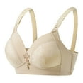 thumbnail image 1 of Clearance Sale 2025 Bra Ladies Summer Solid Color Non Non Rim Thin Cotton Gathering Underwear Bra, 1 of 2