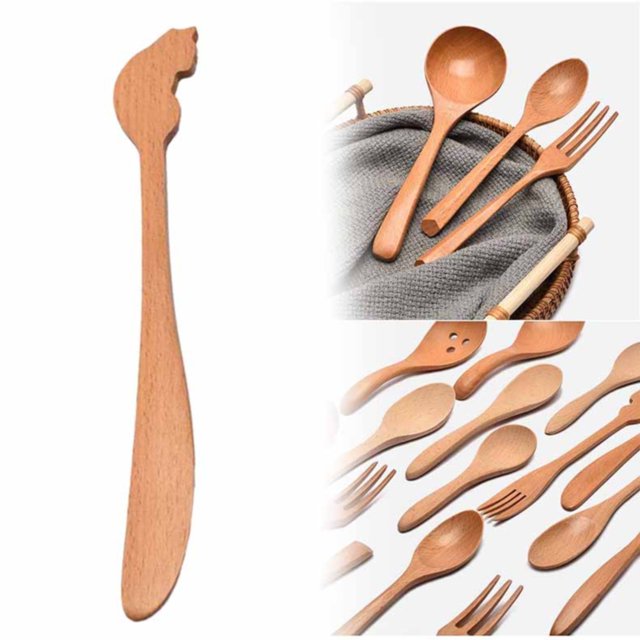 Iodue Tableware Wooden Spoons For Eating Wooden Spoons For Tea Wooden Teaspoons For Stirring Coffee Schima Wood Table Spoons For Cooking Small Serving Spoons For Soup Desserts & Cereal