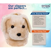 Silver Lilly Golden Retriever Dog Slippers - Animal Slippers Novelty House Shoe (Gold, Medium)