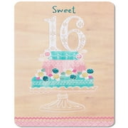 American Greetings 16th Birthday Card for Her (Sweet 16 Cake)