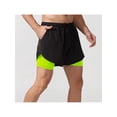 thumbnail image 3 of Mens 2 in 1 Running Shorts Quick Dry Gym Athletic Workout Clothes with Side Pockets, 3 of 8