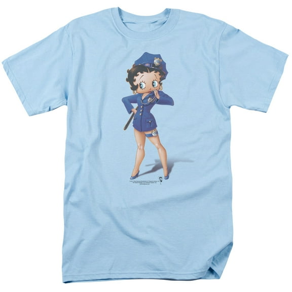 Betty Boop Men's  Officer Boop T-shirt Blue