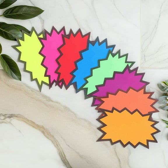 WHAMVOX 160pcs Bright Color Display Tags Waterproof And Reusable Star Sale Signs Ideal For Retail Store Sale Yard sale Sales And Supermarket Pricing