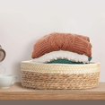 thumbnail image 3 of Cestas de almacenamiento pequeñas, cesto para ropa, mantas, organizador para dormitorio Beige y Marrón M, 3 of 8