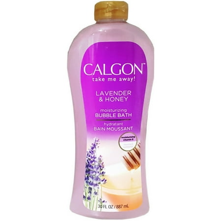 Calgon Moisturizing Bubble Bath, Lavender & Honey, 30 oz (Pack of