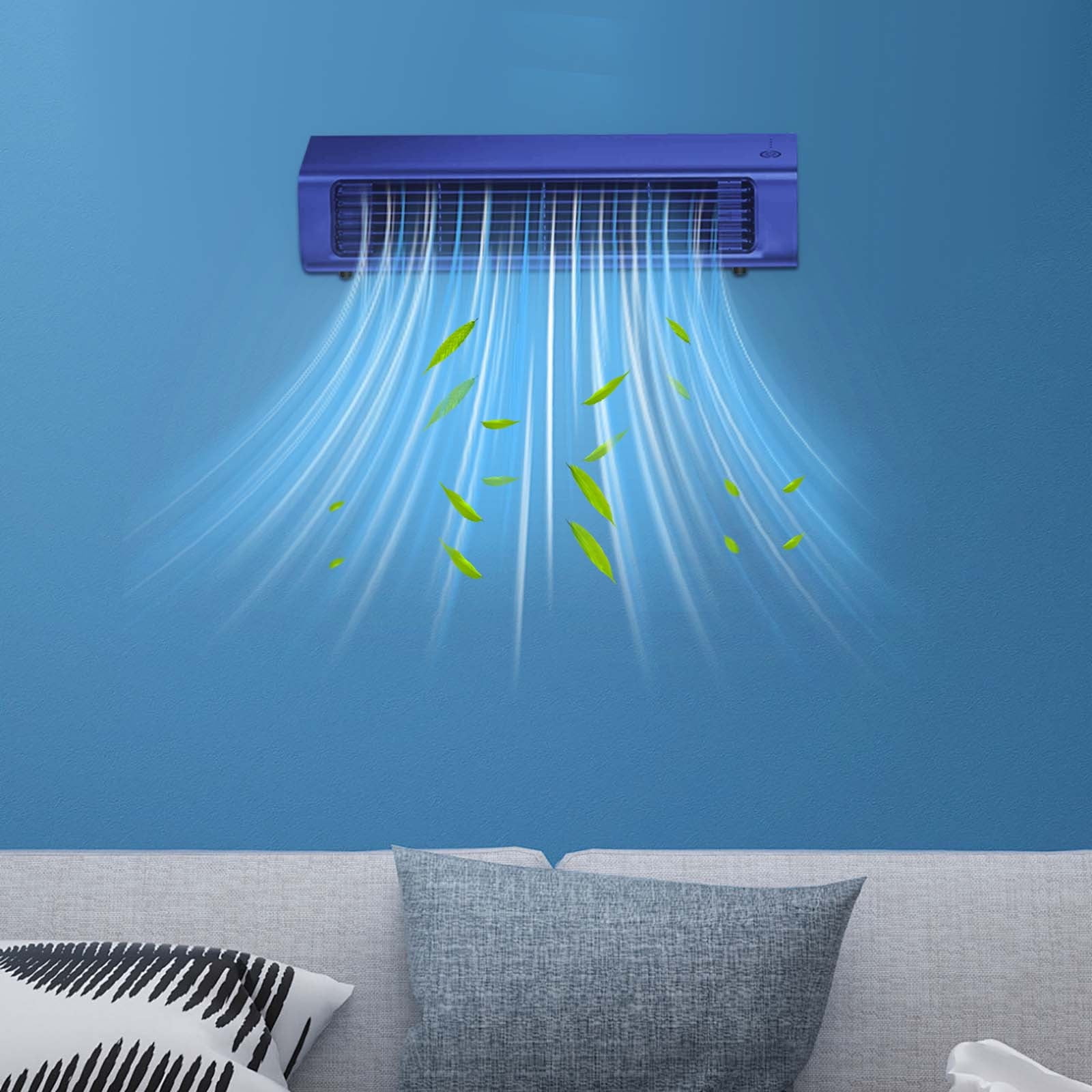 Bfogop Desk Bladeless Cooler Conditioner Fans Wall Mounted Silent Fan USB Rechargeable Small Vertical Tower Fan for Desktop Bedroom Office Kitchen Bathroom Living Room