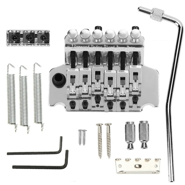 Sistema de puente trémolo Jadeshay Accesorios dobles para instrumentos musicales Metal Plata cromada