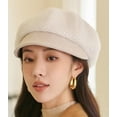 thumbnail image 6 of CoCopeaunt Women Knitted Newsboy Caps Casual Cozy Plush Visor Beret Hat Retro Warm Vintage Cabbie Hat for Ladies Girls, 6 of 6