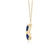 thumbnail image 2 of ANGARA Natural 1 ct Blue Sapphire Tree Branch Necklace in 14K Yellow Gold for Women (Size-5x2.5mm) | September Birthstone, Anniversary, Jewelry Gift for Women | Natural Blue Sapphire Necklace, 2 of 8