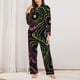 thumbnail image 2 of Balery Rainbow Glitter Conjunto de Pijama con Estampado para Mujer, Conjunto de Dos Piezas con Manga Larga, Ropa de Dormir Suave con Bolsillos, Pijamas Cómodos-Small, 2 of 7