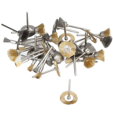 

36Pcs Cup Wheel Pen Brush Brass Stainless Steel Polishing Wheels Full Kit for Cleaning