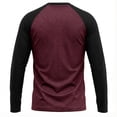 thumbnail image 4 of Guluxicc Men's T Shirts Color Block Crew Neck Drop Shoulder Long Sleeve Lounge Tops for Everyday Wear Summer Casual Outfits, 4 of 4