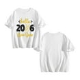 thumbnail image 4 of 2026 Happy New Year T-Shirt 𝓴𝓲𝓭𝓼 White T-Shirt With Gold Glitter Design, Festive Party Tee For New Year Celebration, Casual Holiday Top For 𝓴𝓲𝓭𝓼 130cm, 4 of 7