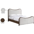 thumbnail image 6 of Bowery Hill Contemporary Beige Linen Textured Fabric Upholstered King Bed, 6 of 8