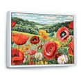 thumbnail image 2 of Designart "Dreams Of Vibrant Red Poppy Fields" Poppy Floater Framed Canvas Art Print, 2 of 5