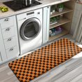 thumbnail image 3 of Orange and Black Checkered Pattern Kitchen Rug Mat,Kitchen Runner Rugs Non Skid Washable,Decorative Kitchen Floor Mats for Kitchen,Sink,Laundry,17"x47.2", 3 of 7