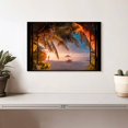 thumbnail image 2 of Elephant Stock Window To Maldives Beach Wall Art - Horizontal Canvas Wall Art - Living Room Wall Decor - Beach Canvas - Black And Orange Decor - 12" x 8", 2 of 4