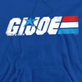 thumbnail image 2 of G.I. Joe Distressed Logo Unisex Adult Pull-Over Hoodie, Royal, 2X-Large, 2 of 5