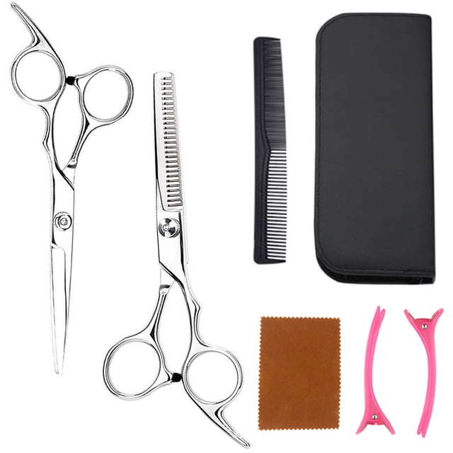 Tijeras profesionales para cortar cabello, tijeras para peluquero, juego de adelgazamiento, corte de cabello familiar, herramienta de peluquero