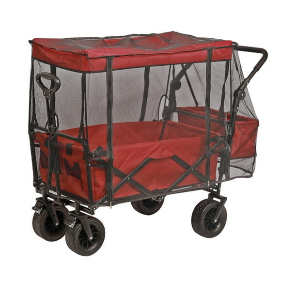 Mosiee 1Pc Garden Wagon Mesh Cover 88X48X50Cm Bug-Repelling Net With Sun-Shading Effect For Collapsible Carts Beach Camping Accessories