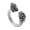 Silver, variant on Pixiu Open Ring for Men Women Lucky Feng Shui Rings Stainless Steel Band Symbol of Protection and Fortune Silver Gold Size 11