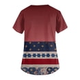thumbnail image 4 of US 250 Years Anniversary Womens Scrub Tops Vintage Stars Print Short Sleeve V Neck Workwear Uniforms 4th of July 2026 New Medical Plus Size Scrub Shirts, 4 of 4