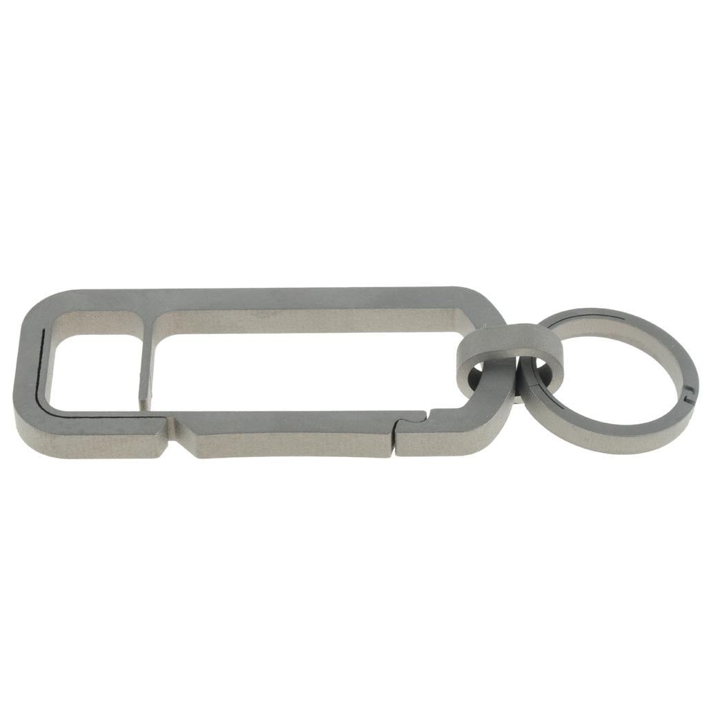 Hot EDC Outdoor Titanium Alloy Buckle Carabiner Keychain Key Ring Clip Hook CA 