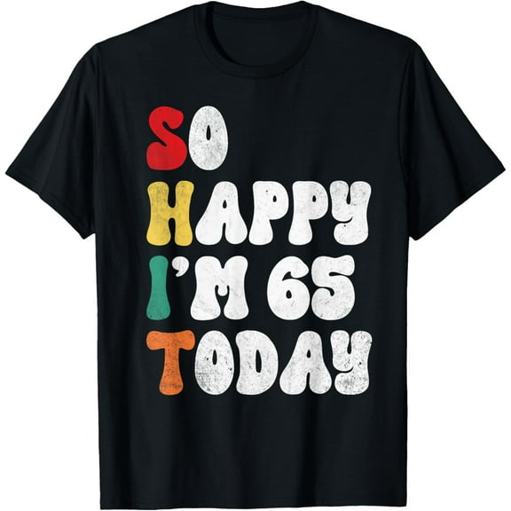 Funny 65th Birthday Gifts Gag 65 Years Old Retro Vintage T-Shirt