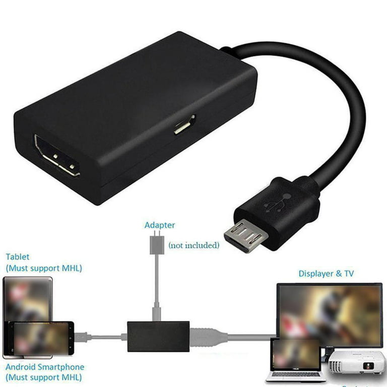 Universal Mhl Micro Usb To Hdmi Cable 1080 P Hd Tv Adapter For Android Ph  FAST A7H5
