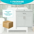 thumbnail image 6 of 30-Inch Bathroom Vanity with Ceramic Sink and Ample Storage, White, 6 of 17