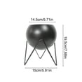 thumbnail image 3 of Modern Metal Floor Planter With Stand, Decorative Pot With Drainage For Living Room, Office, Garden Or Balcony, Rust-Resistant Frame, Multi-Color Options, Elevated Design For Stylish Green Display, 3 of 6