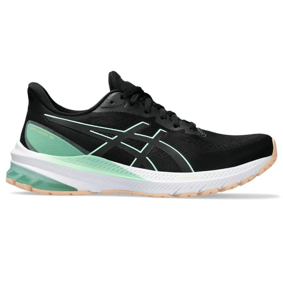 ASICS Women's GT-1000 12 Running Shoe, 8, Black/Mint Tint