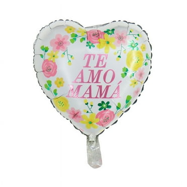 Te Amo Mama Heart Shaped Foil Balloon for Mother's Day Celebrations Mylar Balloon