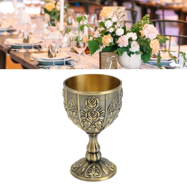Copas De Copa, Taza De Vino De Metal Con Copa De Vino Vintage Venta De Vino Patrón De Flores Vintage Detalles Exquisitos Copa De Vino De Metal Para La Decoración Del Hogar Copa