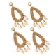 thumbnail image 4 of 2 pares de pendientes bohemios de concha tejida a mano, estilo vintage, con forma de lágrima, con gotas de agua huecas, joyería de verano, pendientes colgantes para mujer, 4 of 8