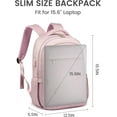thumbnail image 3 of Lovevook Laptop Backpack for Women, Stylish Business Travel Work Bag with USB Charging Port, Water-Resistant Nurse Teacher College Computer Bag Daypack Fits up 15.6" Laptop, 3 of 7