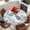 Blue Red, variant on Ocean Crab Round Tablecloth, Fitted Table Cover with Elastic for 45"-54" Round Tables, Summer Coastal Coral Flower Shells Table Cloth Outdoor Indoor Dinning Party Waterproof Tablecloths