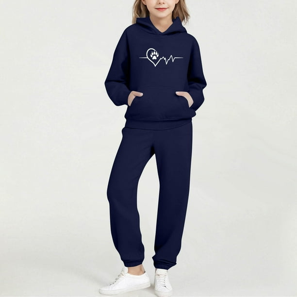 Cowsor Little Girls Outfits 2 Piece Toddler Long Sleeve Sweatshirt Leggings Pants Clothing Set
