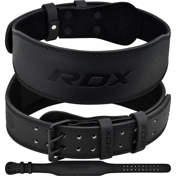 Cinturón de levantamiento de pesas RDX Gym Fitness de piel de vacuno de 4 pulgadas y 6 pulgadas