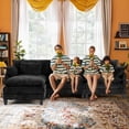 thumbnail image 3 of JONPONY 111" Cloud Couch,L Shaped Modular Sectional Sofa with Movable Ottoman, Deep Seat Sleeper Couches for Living Room,Chenille Black, 3 of 8